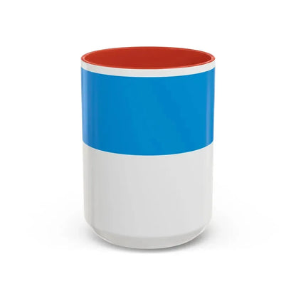 Flag of Viljandi Estonia - Accent Coffee Mug 15oz Red - Go Mug Yourself