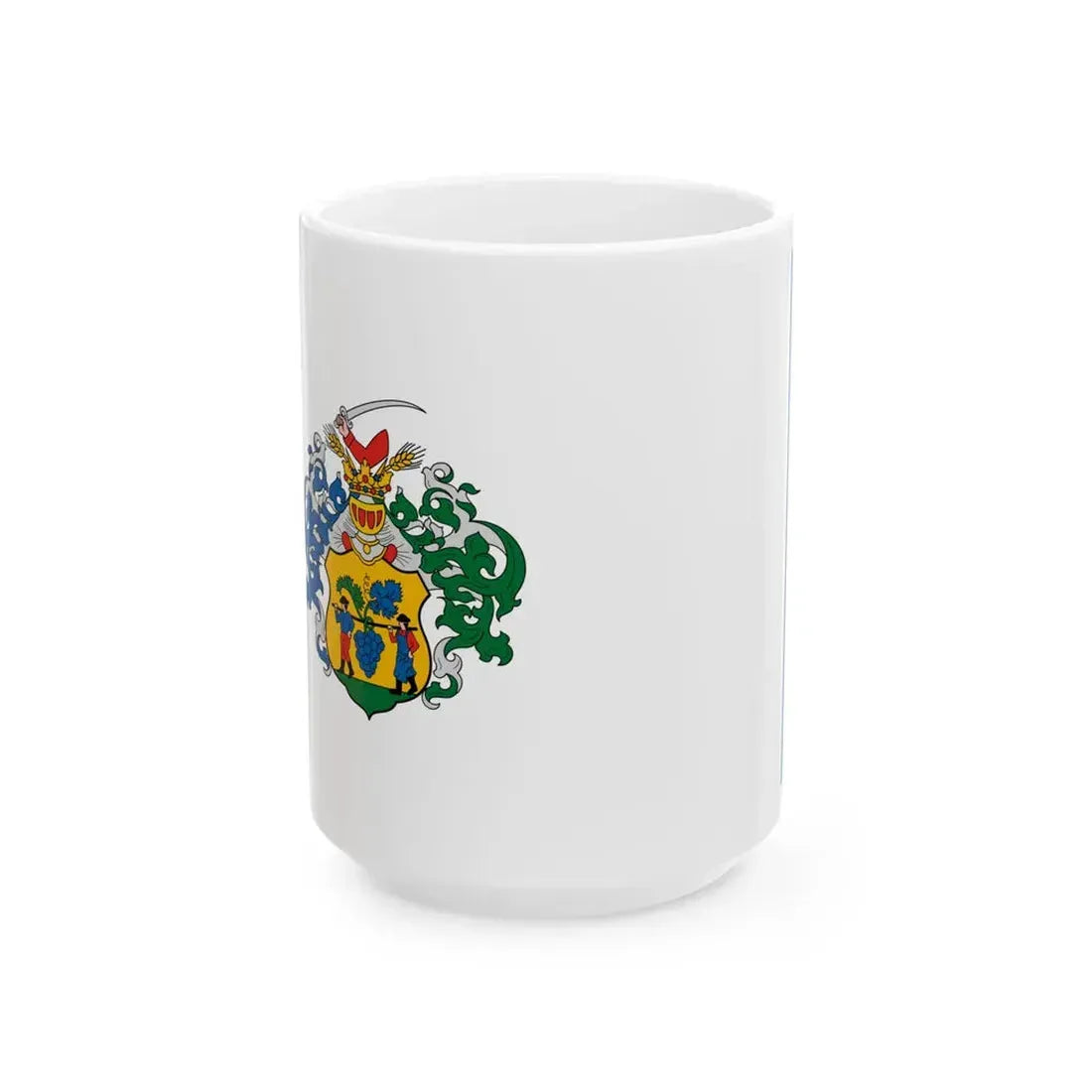 Flag of Villany variant (Hungary) White Coffee Mug 15oz - Go Mug Yourself