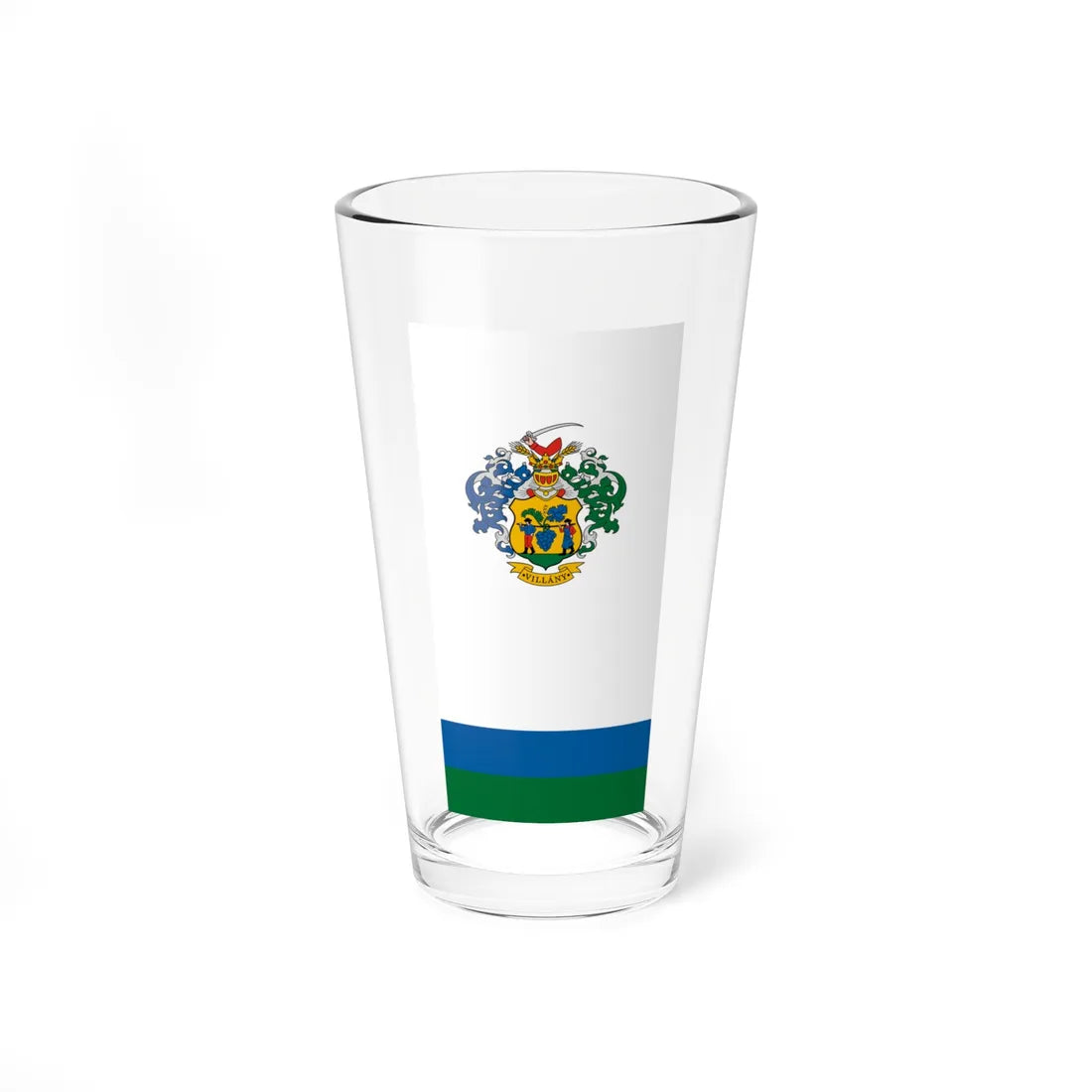 Flag of Villany vertical (Hungary) Pint Glass 16oz 16oz - Go Mug Yourself