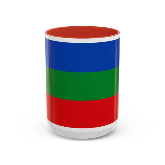 Flag of Villavicencio Meta Colombia - Accent Coffee Mug 15oz Red - Go Mug Yourself