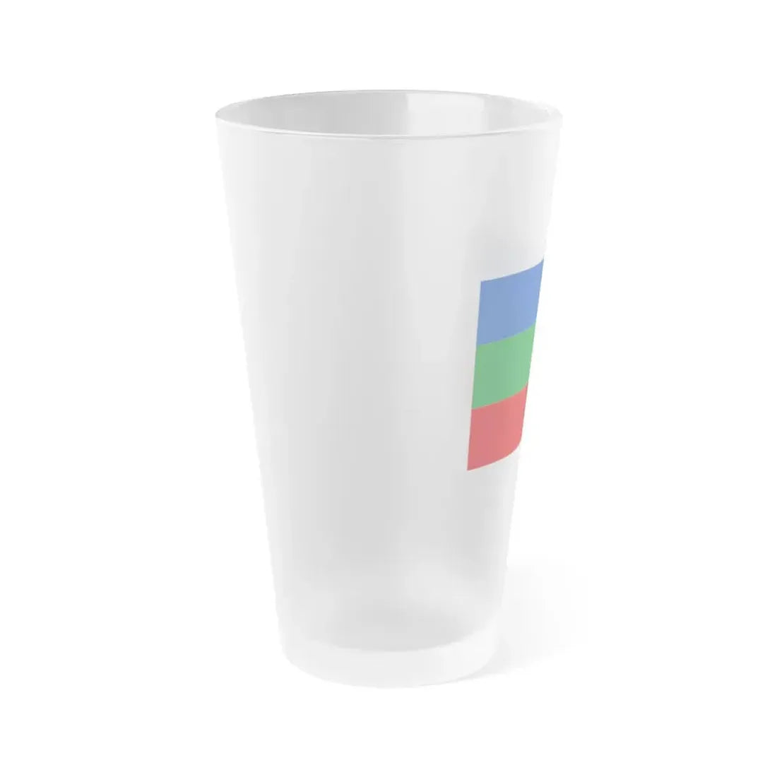 Flag of Villavicencio Meta Colombia - Frosted Pint Glass 16oz - Go Mug Yourself