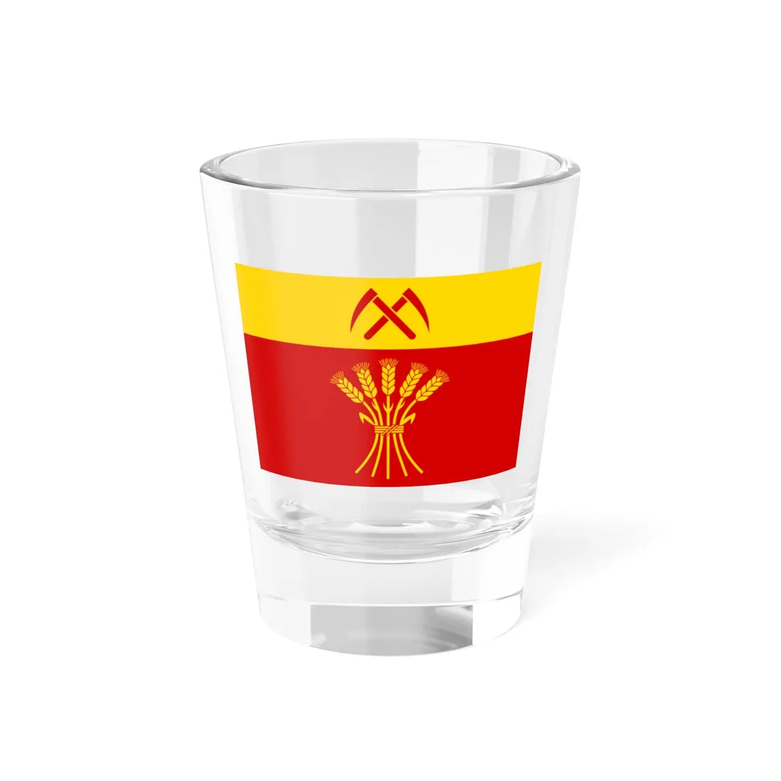 Flag of Villers-le-Bouillet (Belgium) Shot Glass 1.5oz 1.5oz - Go Mug Yourself