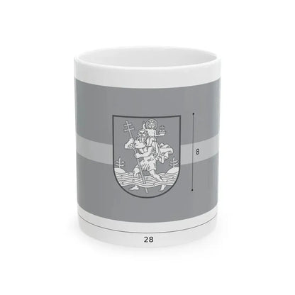 Flag of Vilnius construction (Lithuania) White Coffee Mug 11oz - Go Mug Yourself