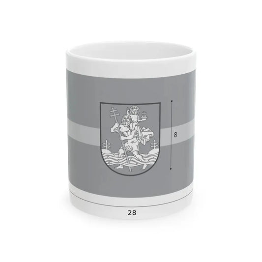 Flag of Vilnius construction (Lithuania) White Coffee Mug 11oz - Go Mug Yourself