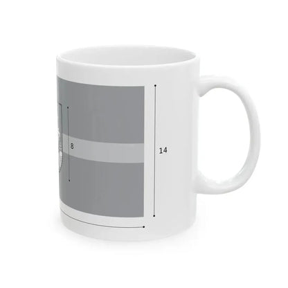 Flag of Vilnius construction (Lithuania) White Coffee Mug - Go Mug Yourself