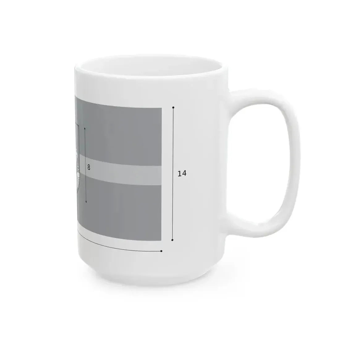 Flag of Vilnius construction (Lithuania) White Coffee Mug - Go Mug Yourself