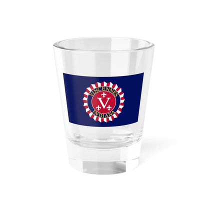 Flag of Vincennes Indiana (India) Shot Glass 1.5oz 1.5oz - Go Mug Yourself