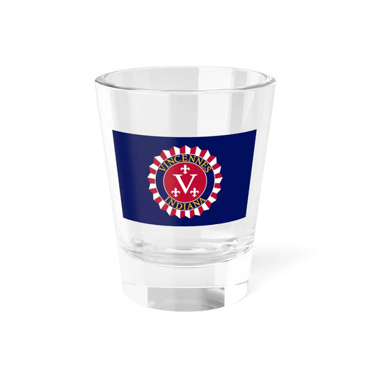 Flag of Vincennes Indiana (India) Shot Glass 1.5oz 1.5oz - Go Mug Yourself