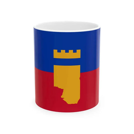 Flag of Vinica Municipality North Macedonia (North Macedonia) White Coffee Mug 11oz - Go Mug Yourself