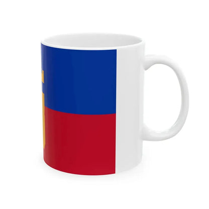 Flag of Vinica Municipality North Macedonia (North Macedonia) White Coffee Mug - Go Mug Yourself
