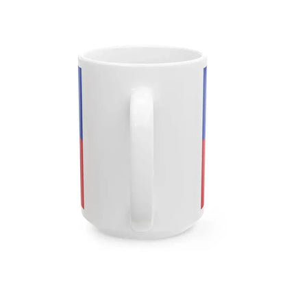 Flag of Vinica Municipality North Macedonia (North Macedonia) White Coffee Mug - Go Mug Yourself