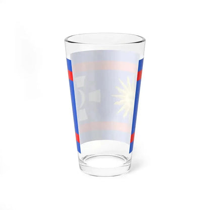 Flag of Vinnytsia Oblast Ukraine - Pint Glass 16oz - Go Mug Yourself
