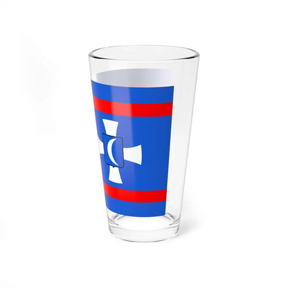 Flag of Vinnytsia Oblast Ukraine - Pint Glass 16oz-Go Mug Yourself