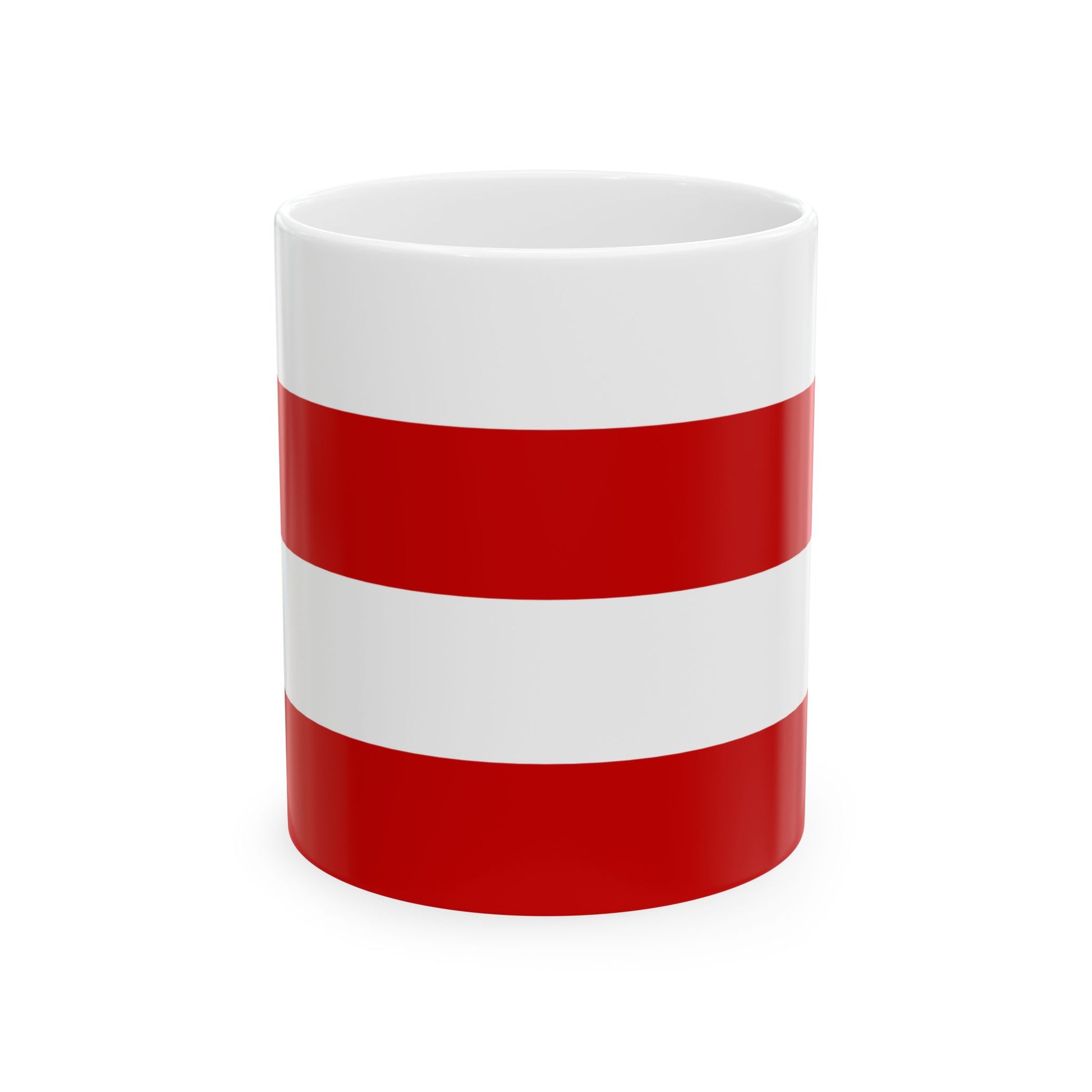 Flag of Vinohrady Prague (Czech Republic) White Coffee Mug-11oz-Go Mug Yourself