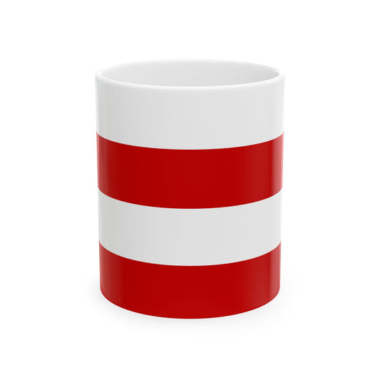 Flag of Vinohrady Prague (Czech Republic) White Coffee Mug-11oz-Go Mug Yourself