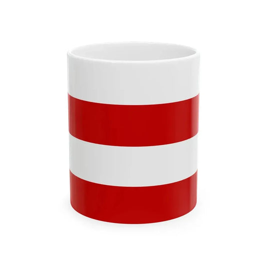 Flag of Vinohrady Prague (Czech Republic) White Coffee Mug 11oz - Go Mug Yourself