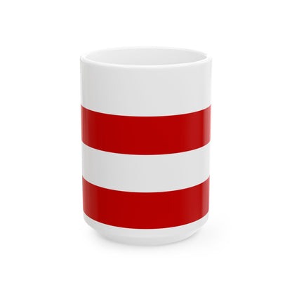 Flag of Vinohrady Prague (Czech Republic) White Coffee Mug-15oz-Go Mug Yourself