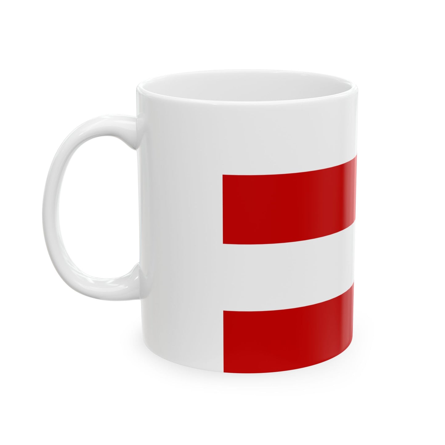 Flag of Vinohrady Prague (Czech Republic) White Coffee Mug-Go Mug Yourself