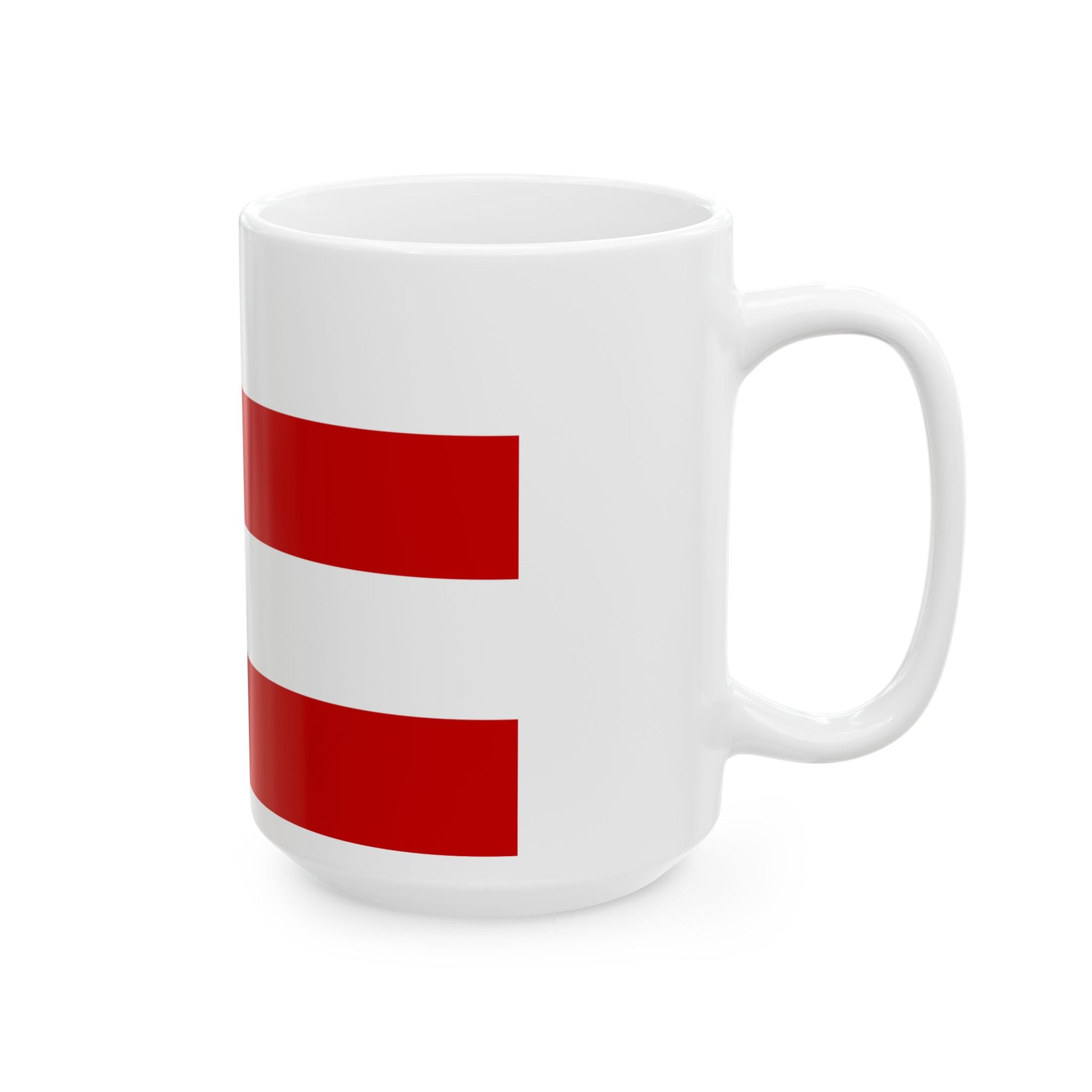 Flag of Vinohrady Prague (Czech Republic) White Coffee Mug-Go Mug Yourself