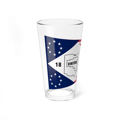 Flag of Vinton County Ohio (United States) Pint Glass 16oz - Go Mug Yourself