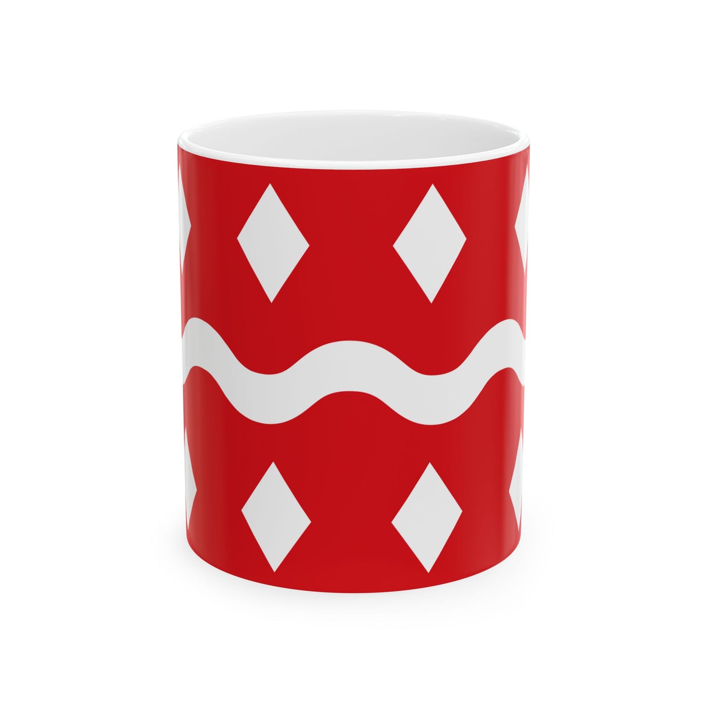 Flag of Viroinval (Belgium) White Coffee Mug-11oz-Go Mug Yourself