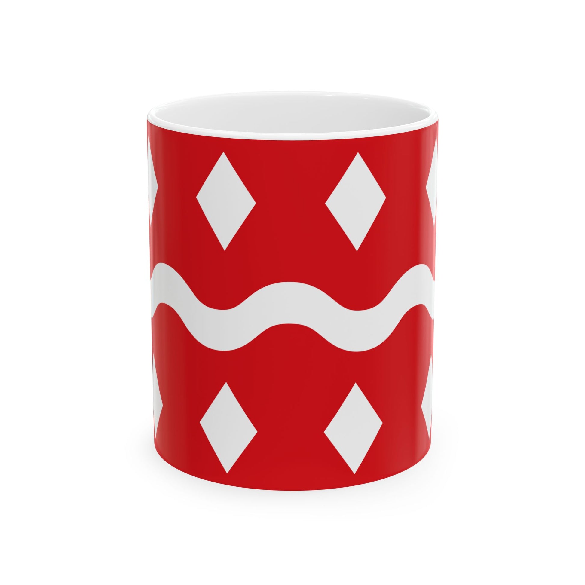 Flag of Viroinval (Belgium) White Coffee Mug-11oz-Go Mug Yourself