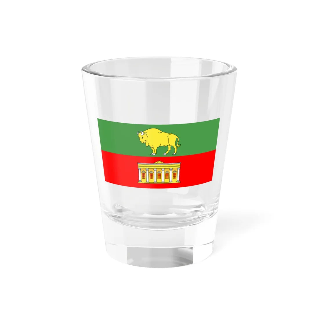 Flag of Śvisłač (Belarus) Shot Glass 1.5oz 1.5oz - Go Mug Yourself
