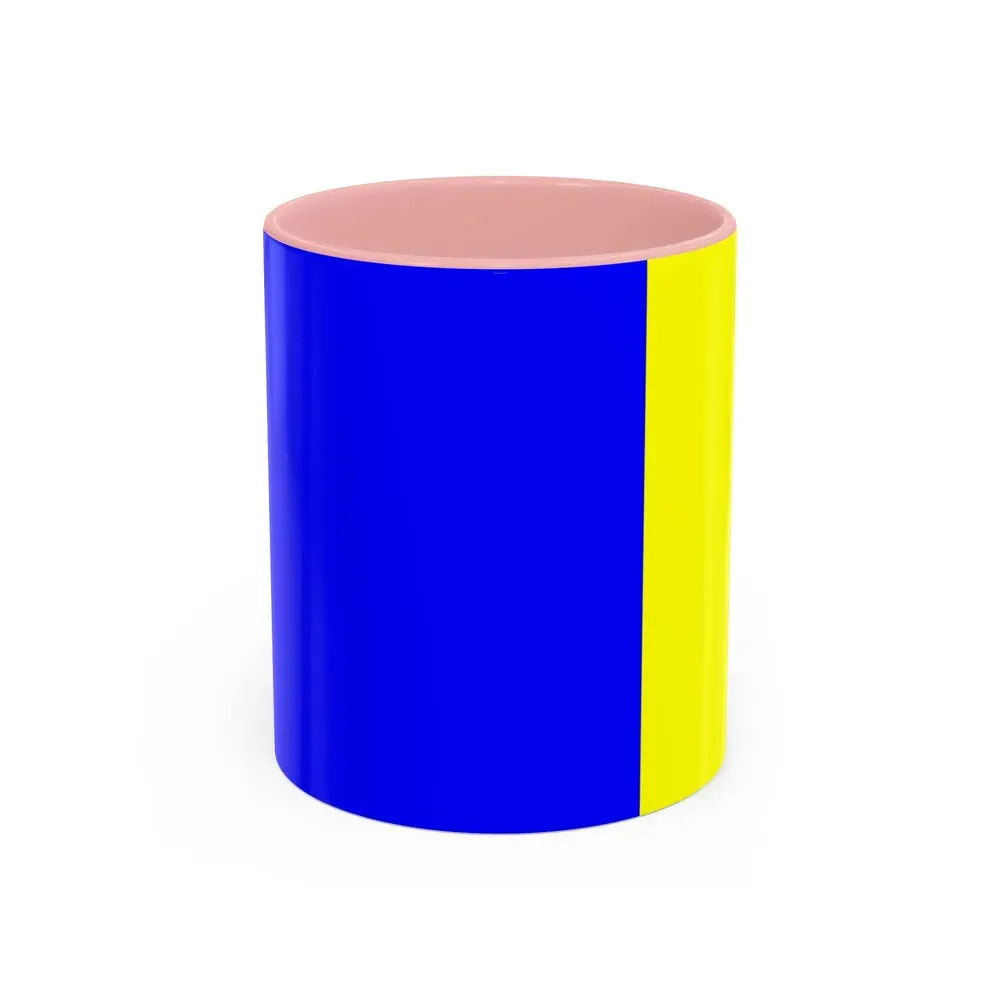 Flag of Viterbo Italy - Accent Coffee Mug 11oz Pink - Go Mug Yourself