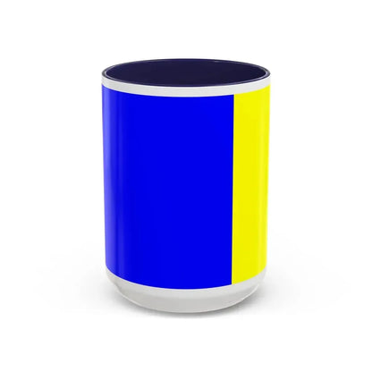 Flag of Viterbo Italy - Accent Coffee Mug 15oz Navy - Go Mug Yourself