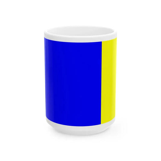 Flag of Viterbo Italy - White Coffee Mug 15oz - Go Mug Yourself