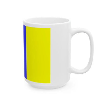 Flag of Viterbo Italy - White Coffee Mug-Go Mug Yourself