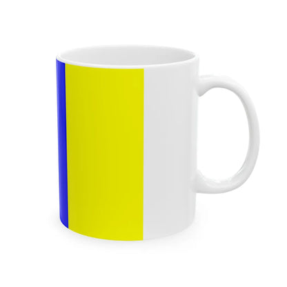 Flag of Viterbo Italy - White Coffee Mug-Go Mug Yourself