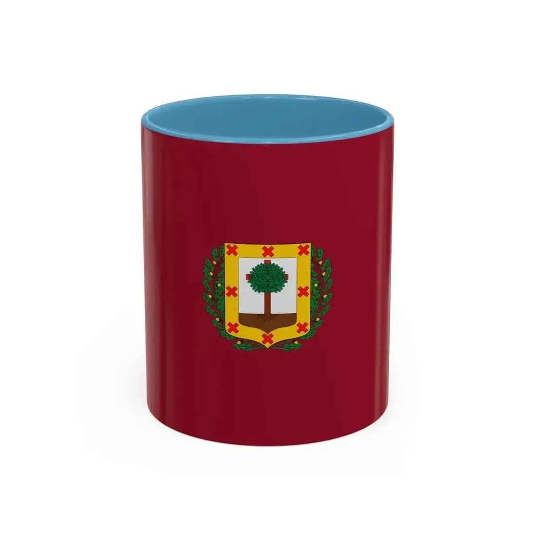 Flag of Vizcaya Spain - Accent Coffee Mug 11oz Light Blue - Go Mug Yourself