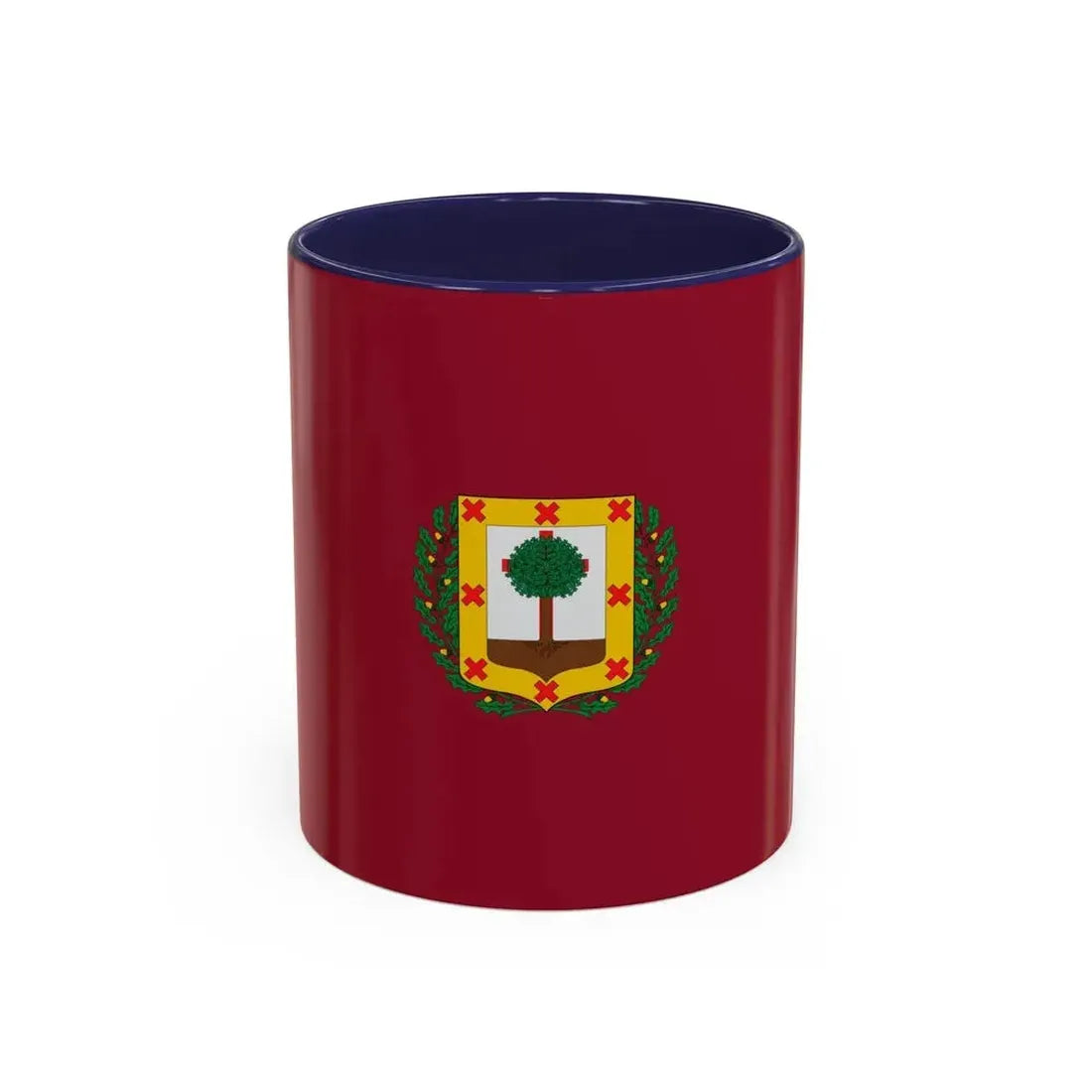 Flag of Vizcaya Spain - Accent Coffee Mug 11oz Navy - Go Mug Yourself