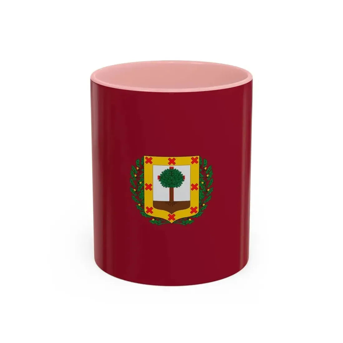 Flag of Vizcaya Spain - Accent Coffee Mug 11oz Pink - Go Mug Yourself