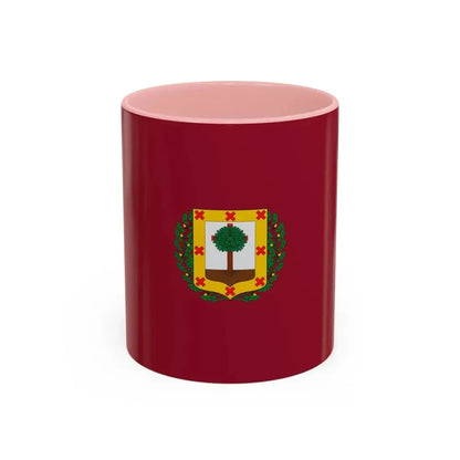 Flag of Vizcaya Spain - Accent Coffee Mug 11oz Pink - Go Mug Yourself