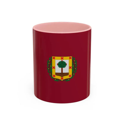 Flag of Vizcaya Spain - Accent Coffee Mug 11oz Pink - Go Mug Yourself