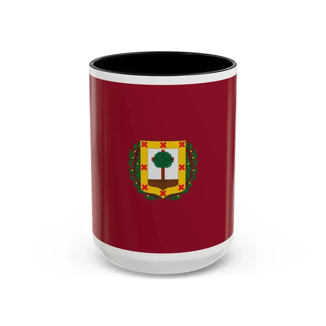 Flag of Vizcaya Spain - Accent Coffee Mug 15oz Black - Go Mug Yourself