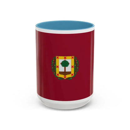 Flag of Vizcaya Spain - Accent Coffee Mug 15oz Light Blue - Go Mug Yourself