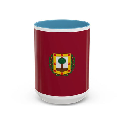 Flag of Vizcaya Spain - Accent Coffee Mug 15oz Light Blue - Go Mug Yourself