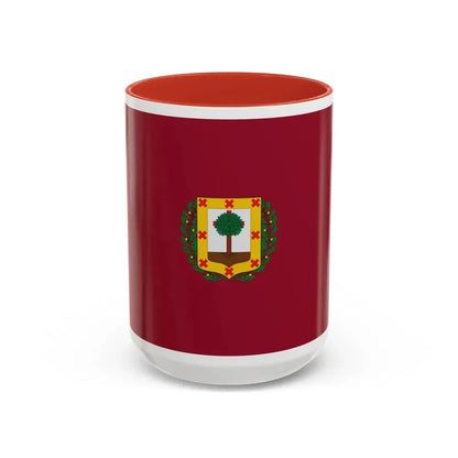 Flag of Vizcaya Spain - Accent Coffee Mug 15oz Red - Go Mug Yourself