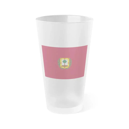 Flag of Vizcaya Spain - Frosted Pint Glass 16oz 16oz Frosted - Go Mug Yourself