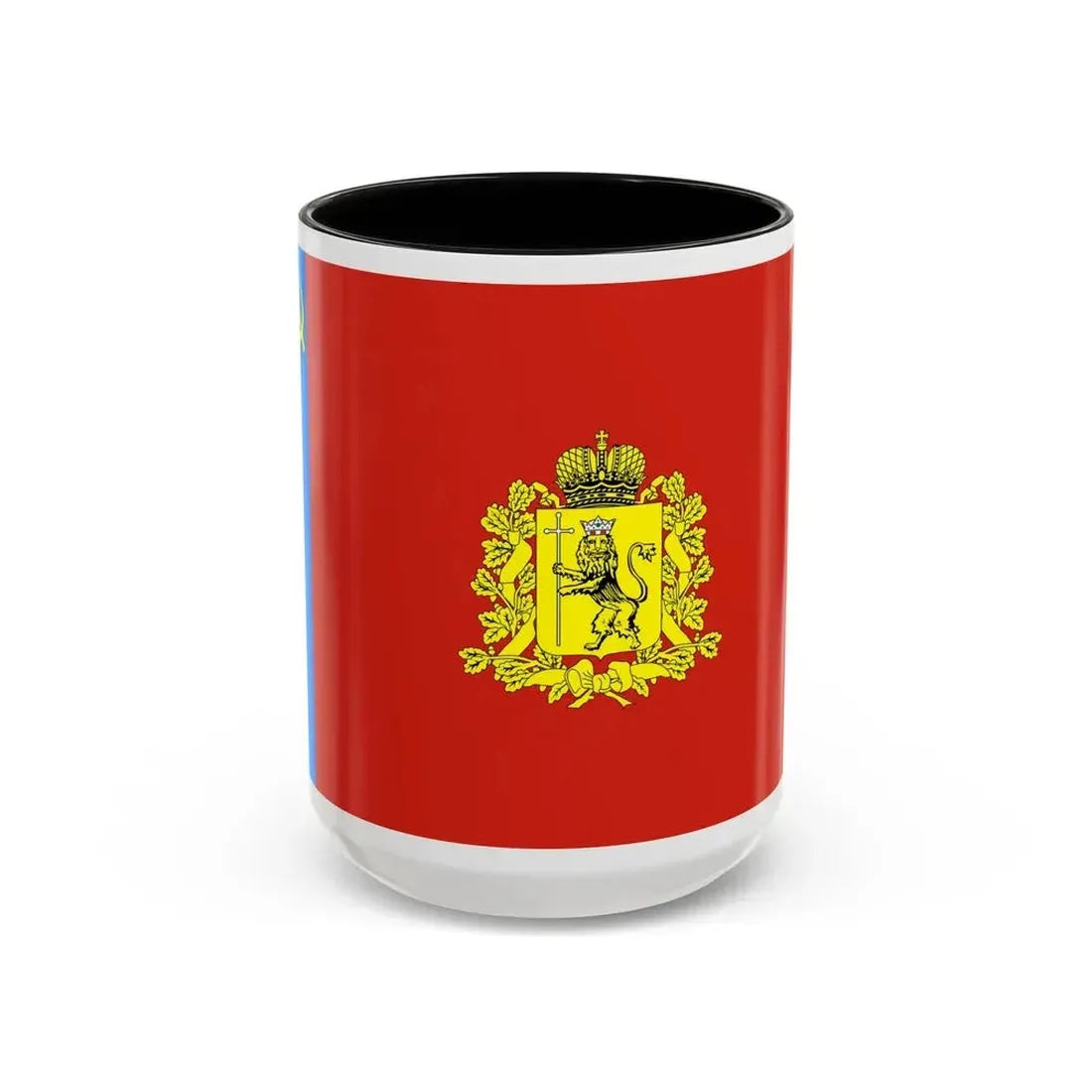 Flag of Vladimir Oblast Russia - Accent Coffee Mug 15oz Black - Go Mug Yourself