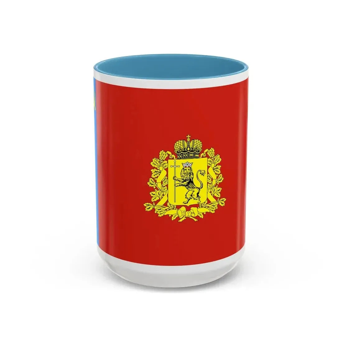 Flag of Vladimir Oblast Russia - Accent Coffee Mug 15oz Light Blue - Go Mug Yourself