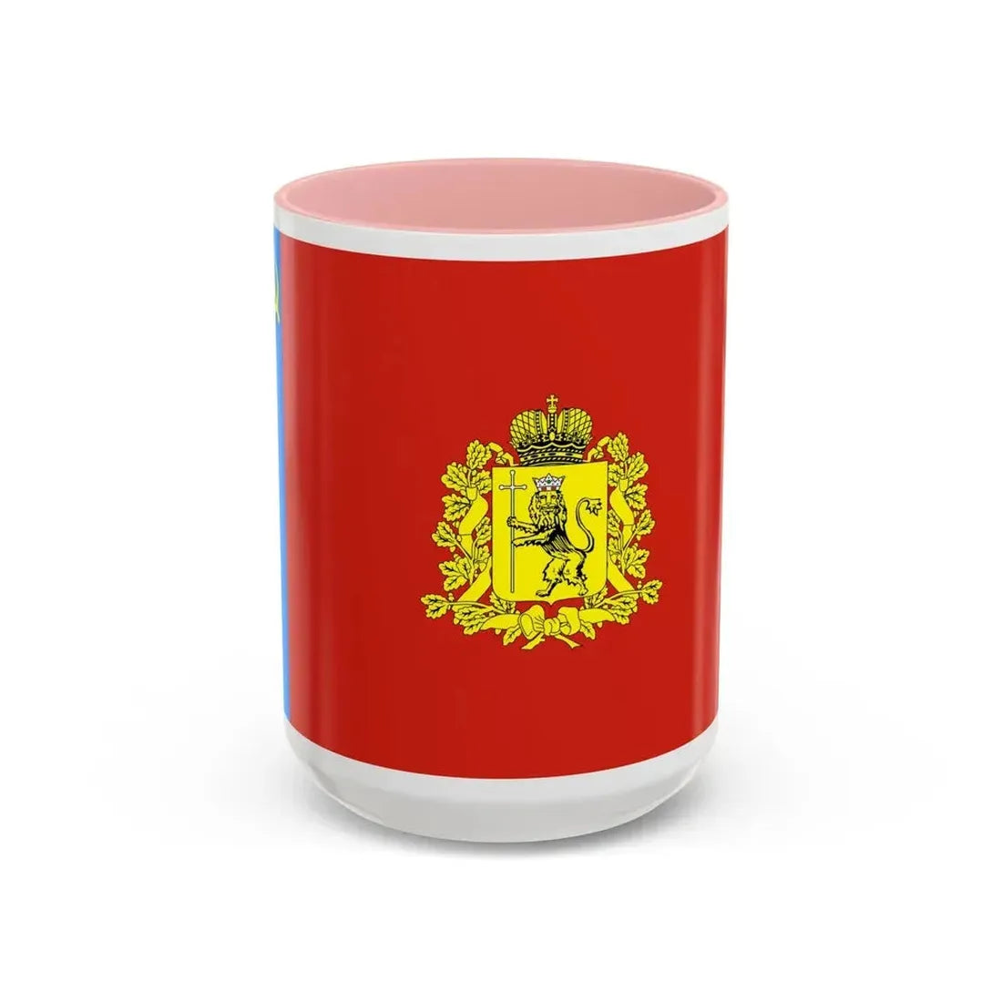 Flag of Vladimir Oblast Russia - Accent Coffee Mug 15oz Pink - Go Mug Yourself