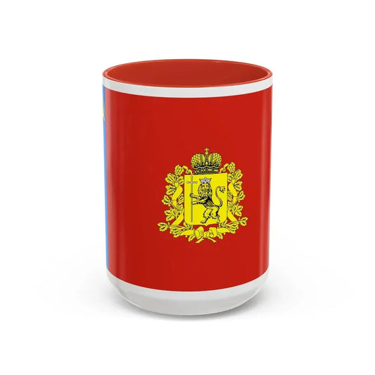 Flag of Vladimir Oblast Russia - Accent Coffee Mug 15oz Red - Go Mug Yourself