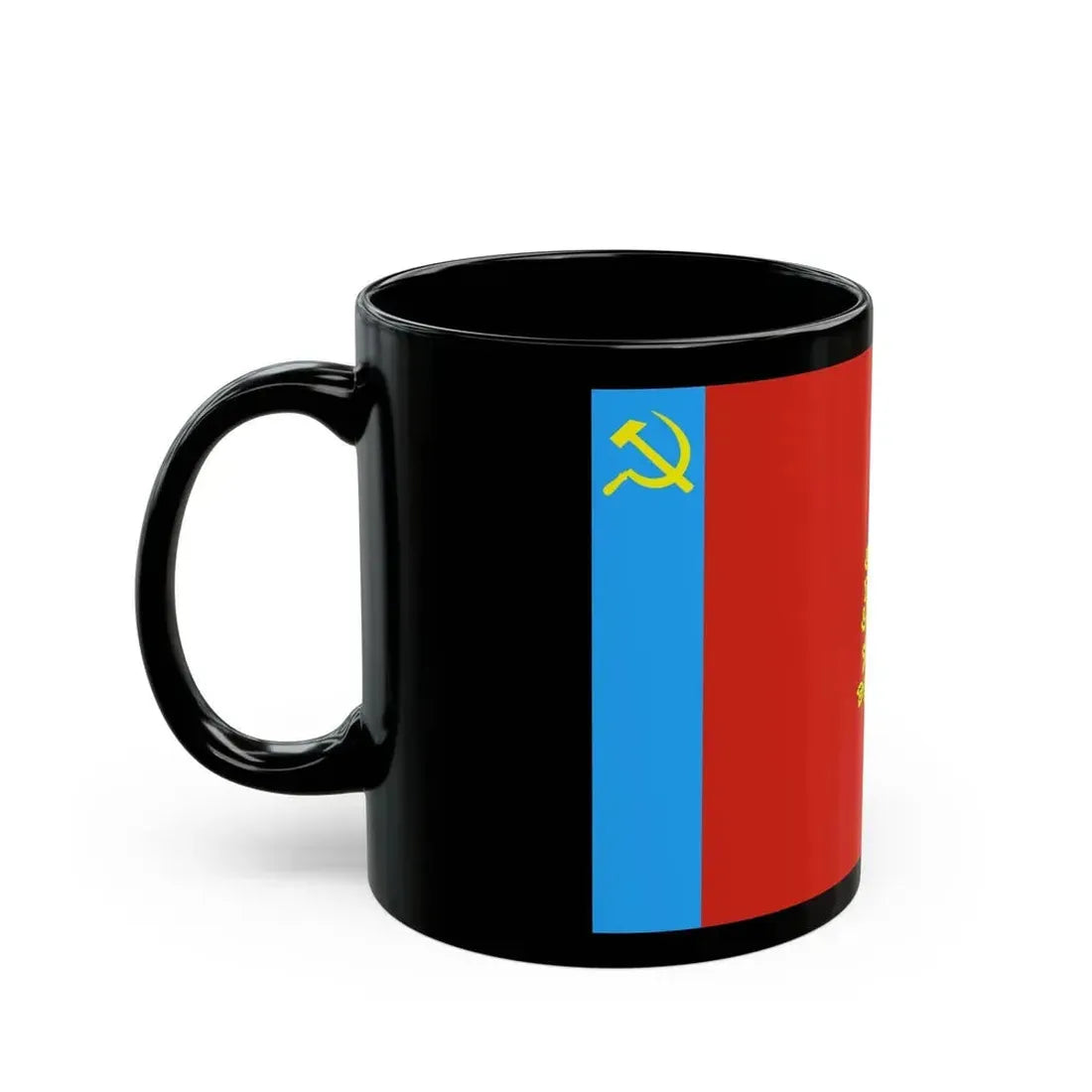 Flag of Vladimir Oblast Russia - Black Coffee Mug - Go Mug Yourself