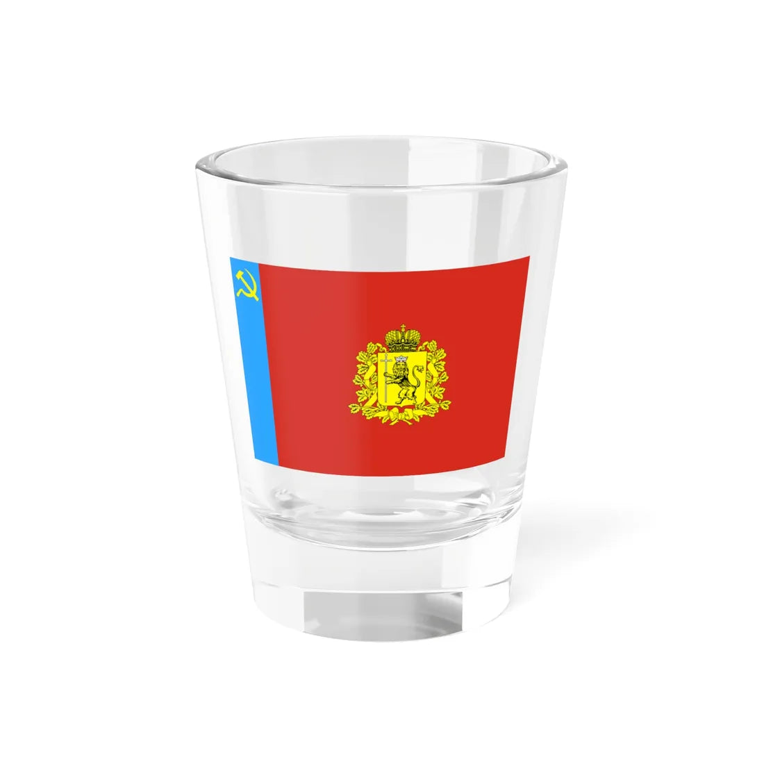 Flag of Vladimir Oblast (Russia) Shot Glass 1.5oz 1.5oz - Go Mug Yourself