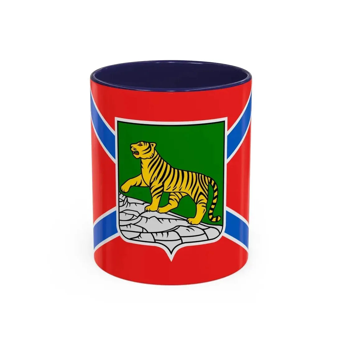 Flag of Vladivostok Russia - Accent Coffee Mug 11oz Navy - Go Mug Yourself
