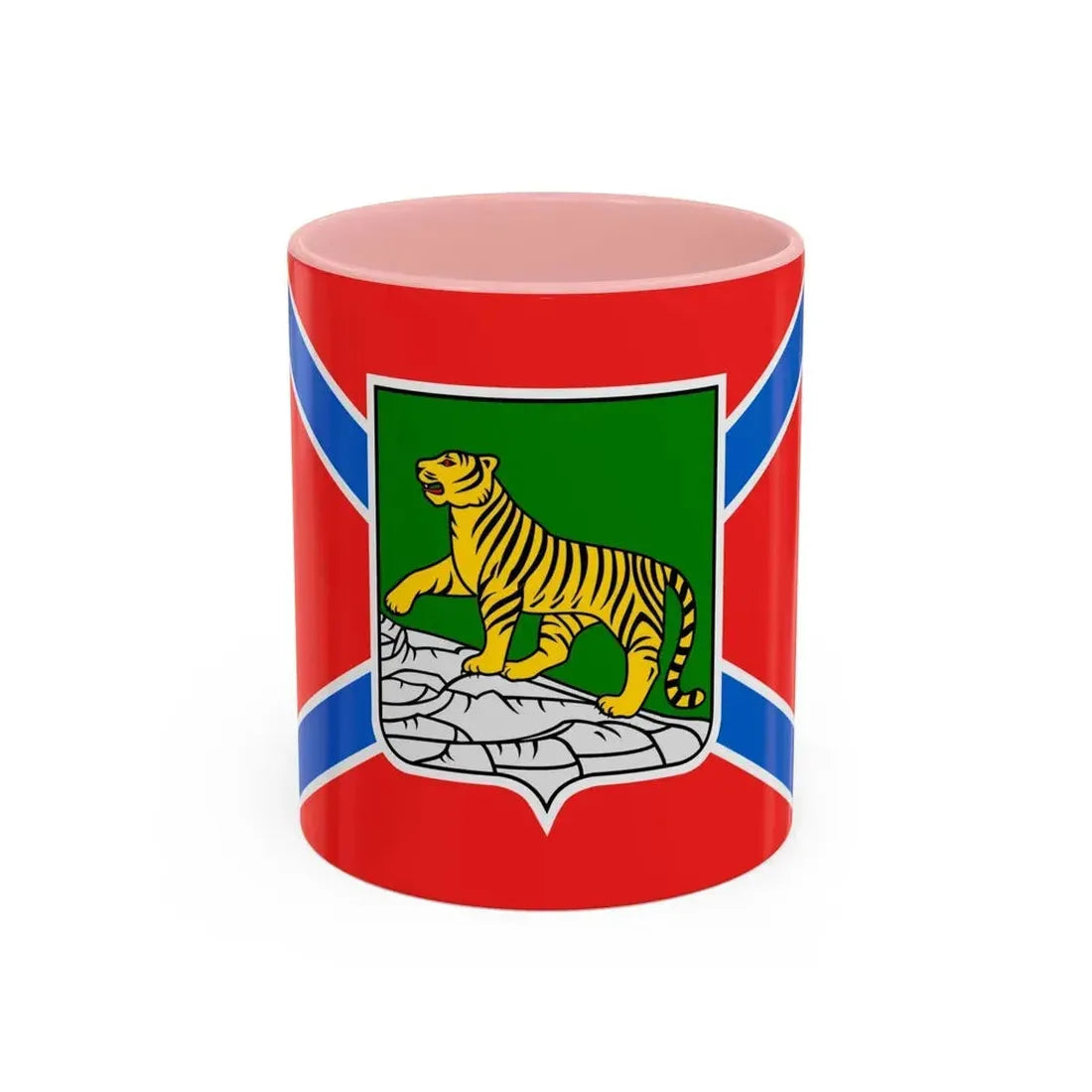 Flag of Vladivostok Russia - Accent Coffee Mug 11oz Pink - Go Mug Yourself